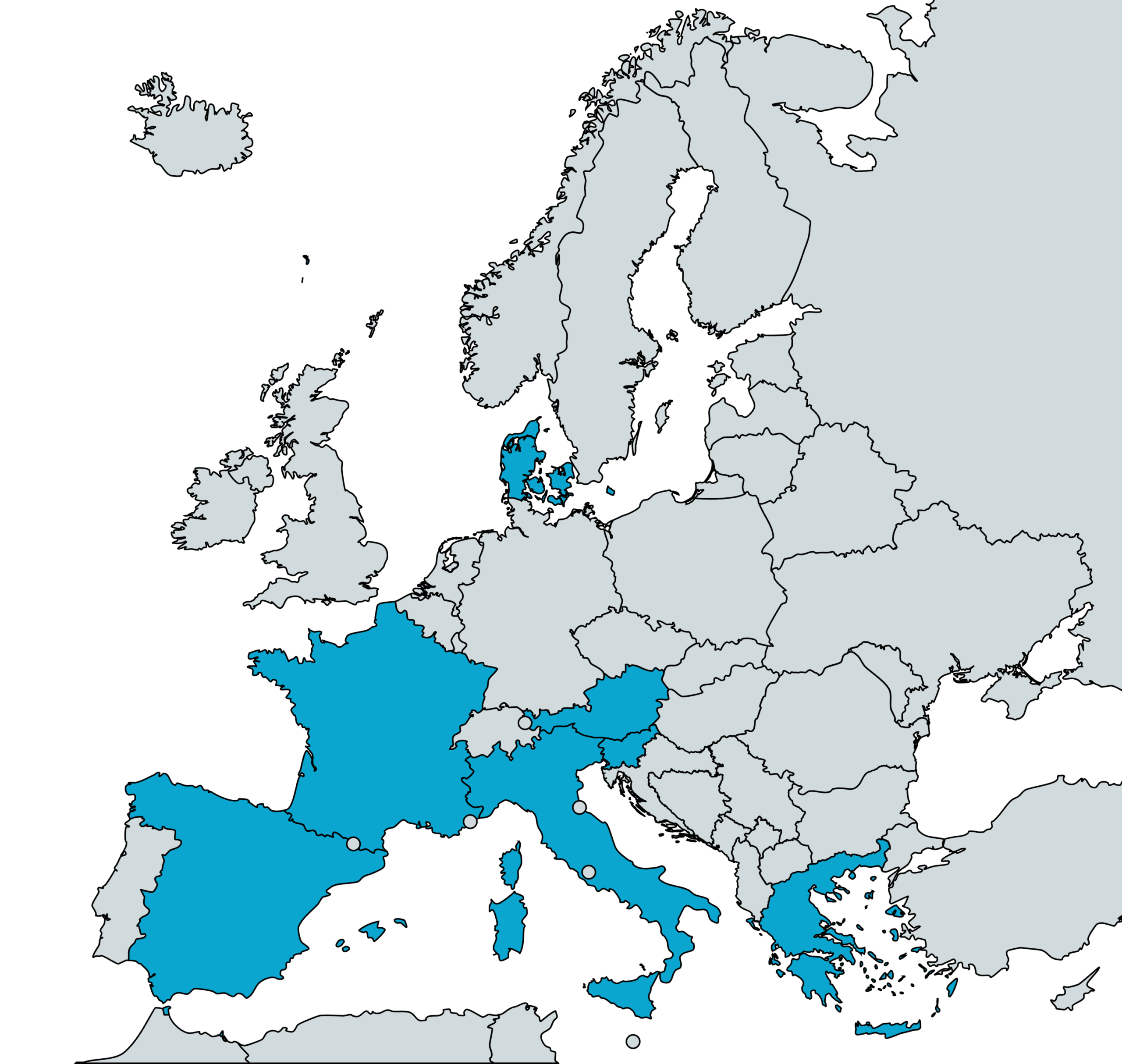 Europe partners map